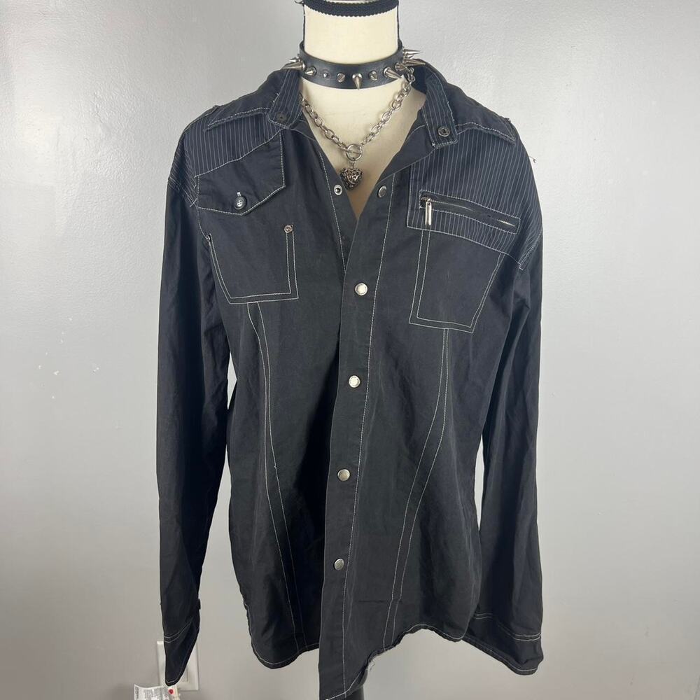 Grunge Utility Y2k Button Up - image 2
